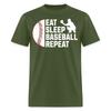 Ultimate Baseball Fan Shirt - Eat Sleep Baseball Repeat T-shirt Size S-6XL
