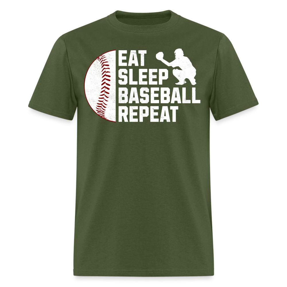 Ultimate Baseball Fan Shirt - Eat Sleep Baseball Repeat T-shirt Size S-6XL