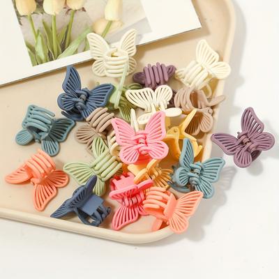 Zufällige 20 Stück Mini Schmetterling Haarnadel Bunte Haarspange Damen Haarspangen Krabben Haarspangen Mädchen Haarschmuck