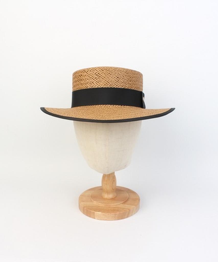 Yunibeosyeolkemiseuteuli Edge Taping Brown Long Panama Hat Panama Hat