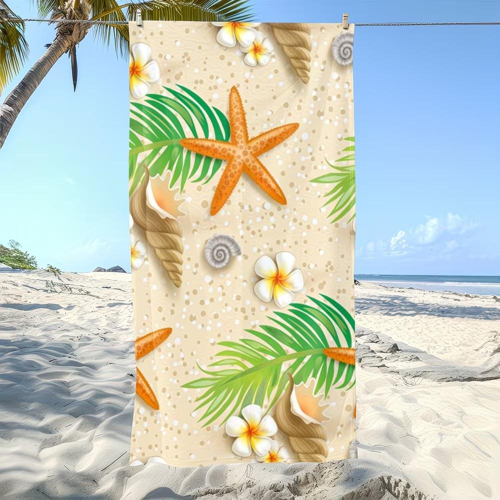 XL Starfish Microfiber Beach Towel Oversized, Extra Large Quick Dry Sand Free Picnic Blanket, Giant Travel Swim Pool Bath Towel