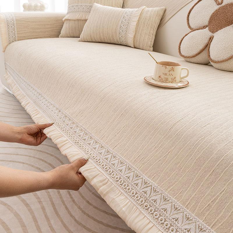 Fresh And Simple Wind Sofa Cushion  New Four-Season Universal Chenille Sofa Cover Cloth Non-Slip Sofa Cover Cloth
