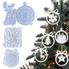 Silicone DIY Christmas Pendant Moulds Christmas Hanging Decor Plaster Mould Christmas Pendant Epoxy Resin Molds for Party Decor