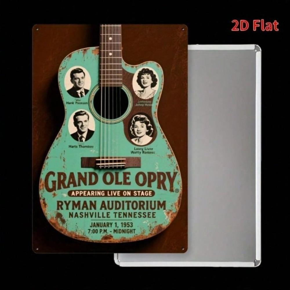 Retro Country Music Metal Wall Art Vintage Tin Sign Home Decor
