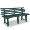 Garden Bench - VIDAXL - 145.5 Cm - Plastic - Green - 2 People - Garden Furniture