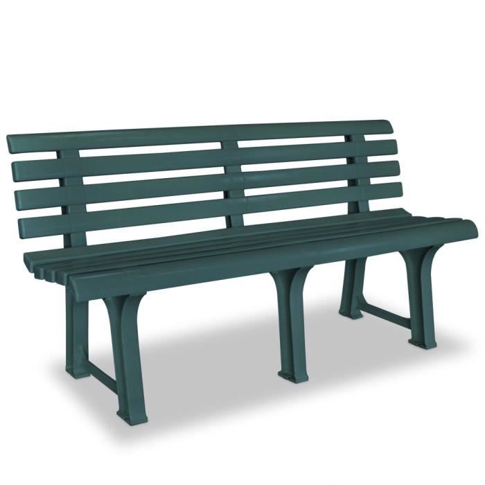 Banc de jardin - VIDAXL - 145,5 cm - Plastique - Vert - 2 personnes - Meuble de jardin