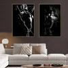 Nordic Canvas Painting Black and White Nude Couple Sexy Body Women Man Wall Art Poster Print Wall Picture for Room Home Decor