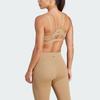 Adidas Studio Luxe Light-Support Bra Solid Logo Low-Intensity Yoga Pilates Sports Bra Women underwear Cardboard-Yellow IJ5764