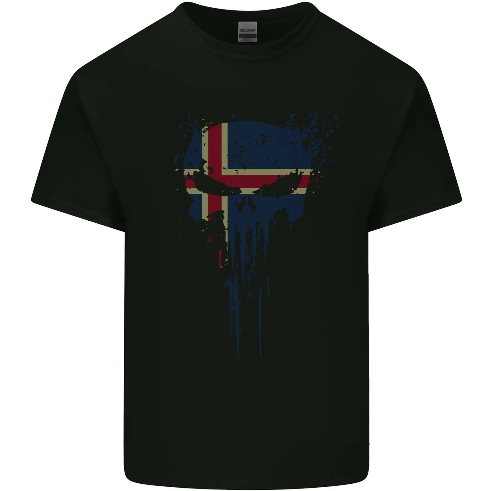 Iceland Skull Gym Training Bodybuilding Kids T-Shirt Childrens S