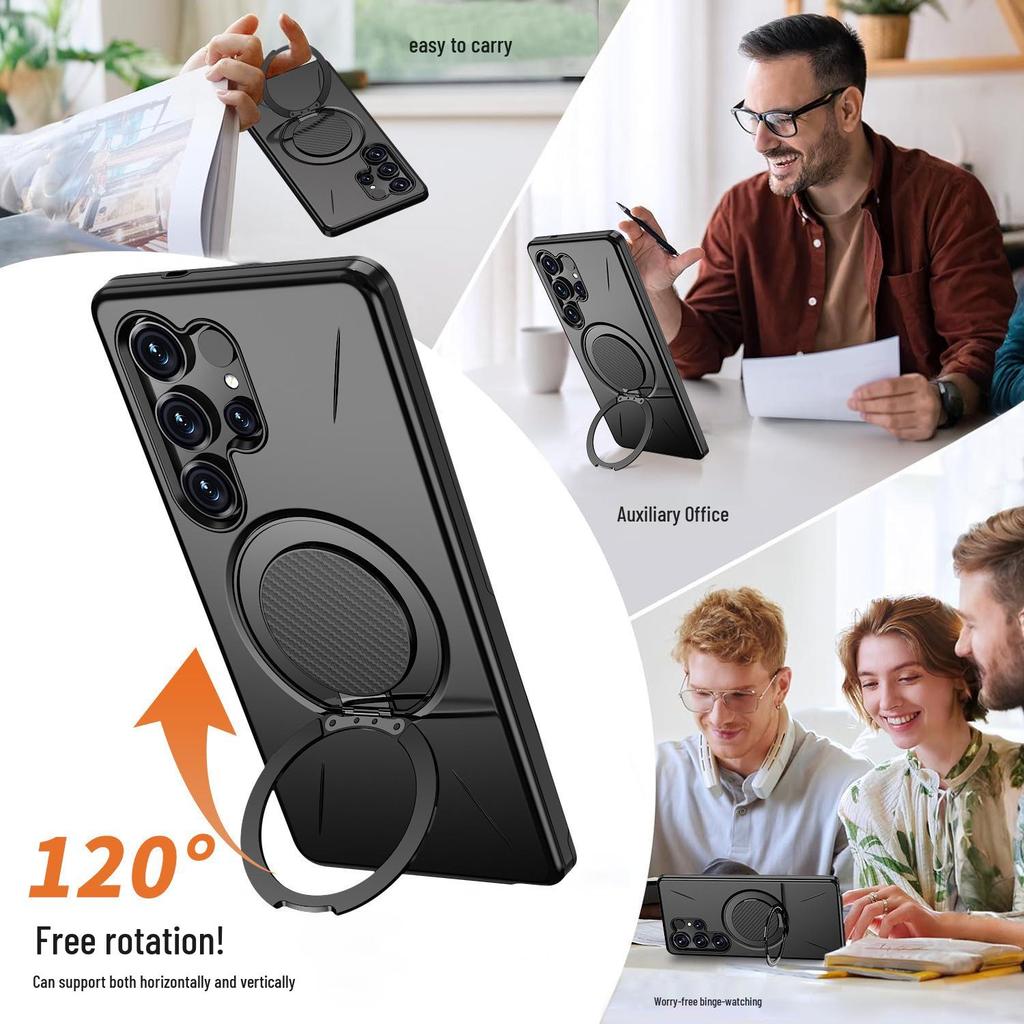 Compatible Samsung S26 Ultra/S25 Ultra/S24 Ultra Magnetic Case with Rotating Stand