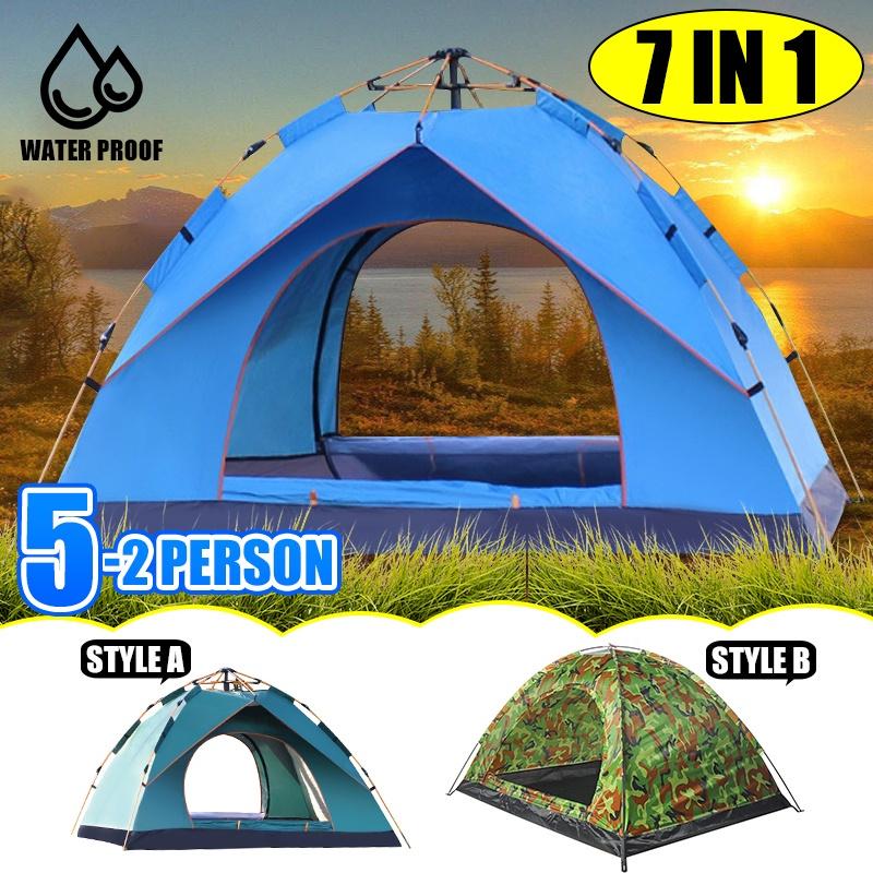 3-4 Person Waterproof Camping Tent Automatic Pop-Up Quick Shelter Outdoor Traveling Hiking Portable Tent