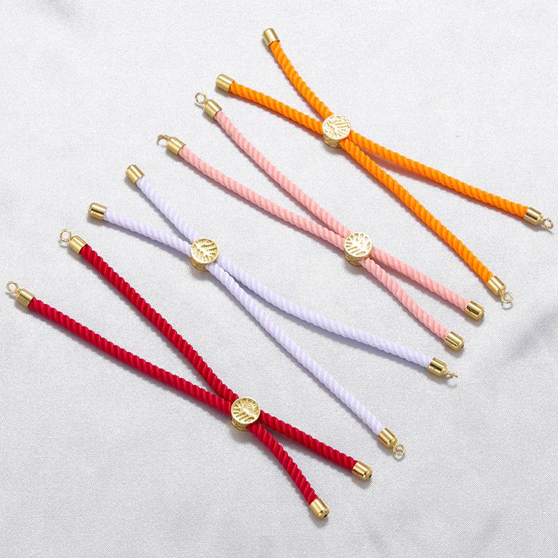 ZHUKOU 14 colors Rope Bracelet for women DIY Jewelry accessories colorful Rope bracelet chains Jewelry materials VL342