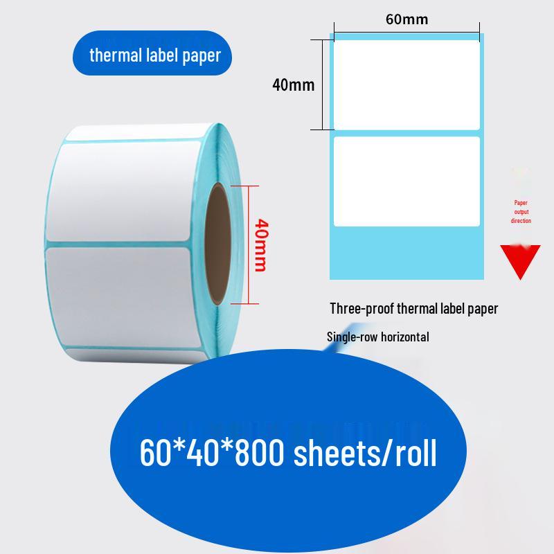 Durable Self-Adhesive Thermal Label Paper for Electronic Scales - Barcode Stickers (Sizes: 80x60, 50x40, 30)