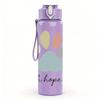 1PC Faith Hope Love Paw Print 750ml Color Plastic Sports Water Bottle Leakproof Flip Straw Lid Suitable for Sports Office Home Use
