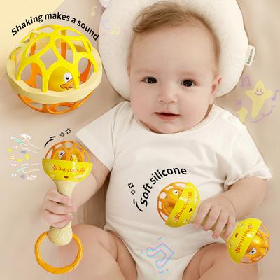 Babyspielzeug Clutch Ball Rasselstab Fitness Weichgummi Ball Neugeborenen Früherziehung Greifen Sandhammer Spielzeug