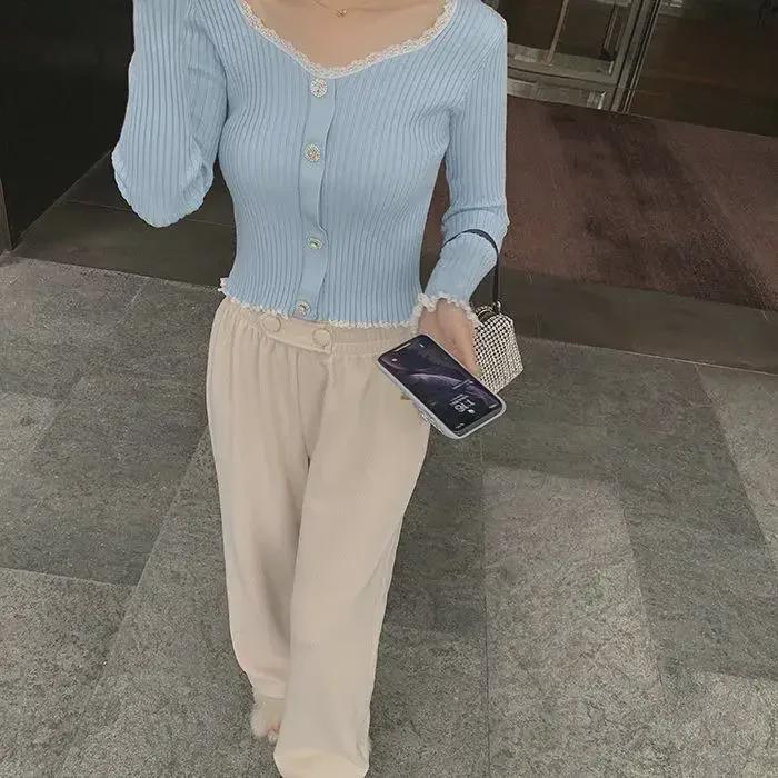 Women's High Waist Wide Leg Pants - 2023 Autumn/Winter Casual Drape Slim Fit