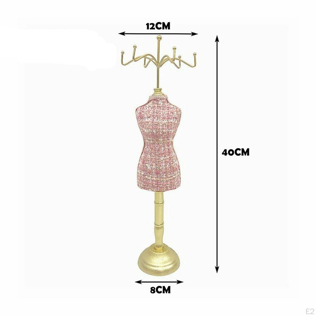 Jewelry Display Stand Holder Mannequin Dress Easy To Use Necklace Showcase Hanging Rack