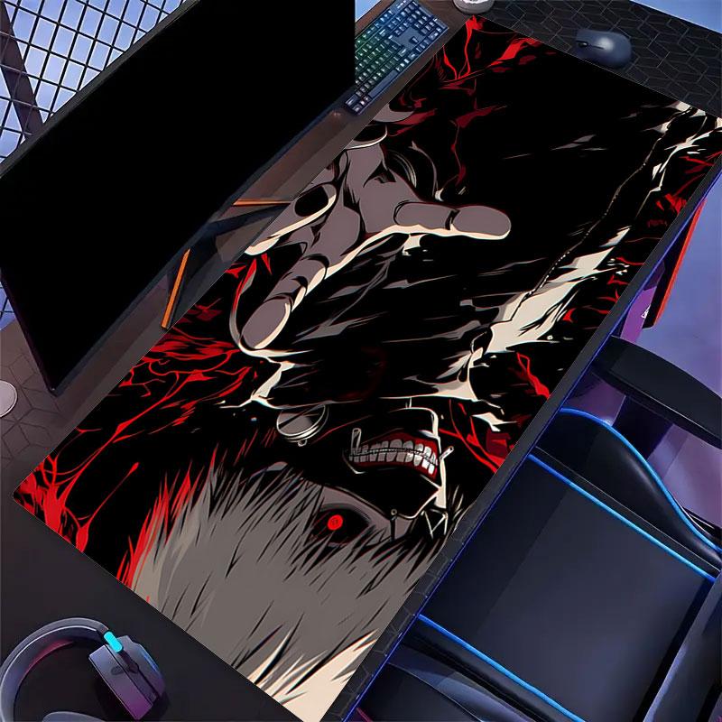 Tokyo Ghoul Mouse Pad, Large Gaming Desk Mat, Non-slip XXL Mousepad for Laptop & Tablet, Mini PC Playmat with Stitched Edges