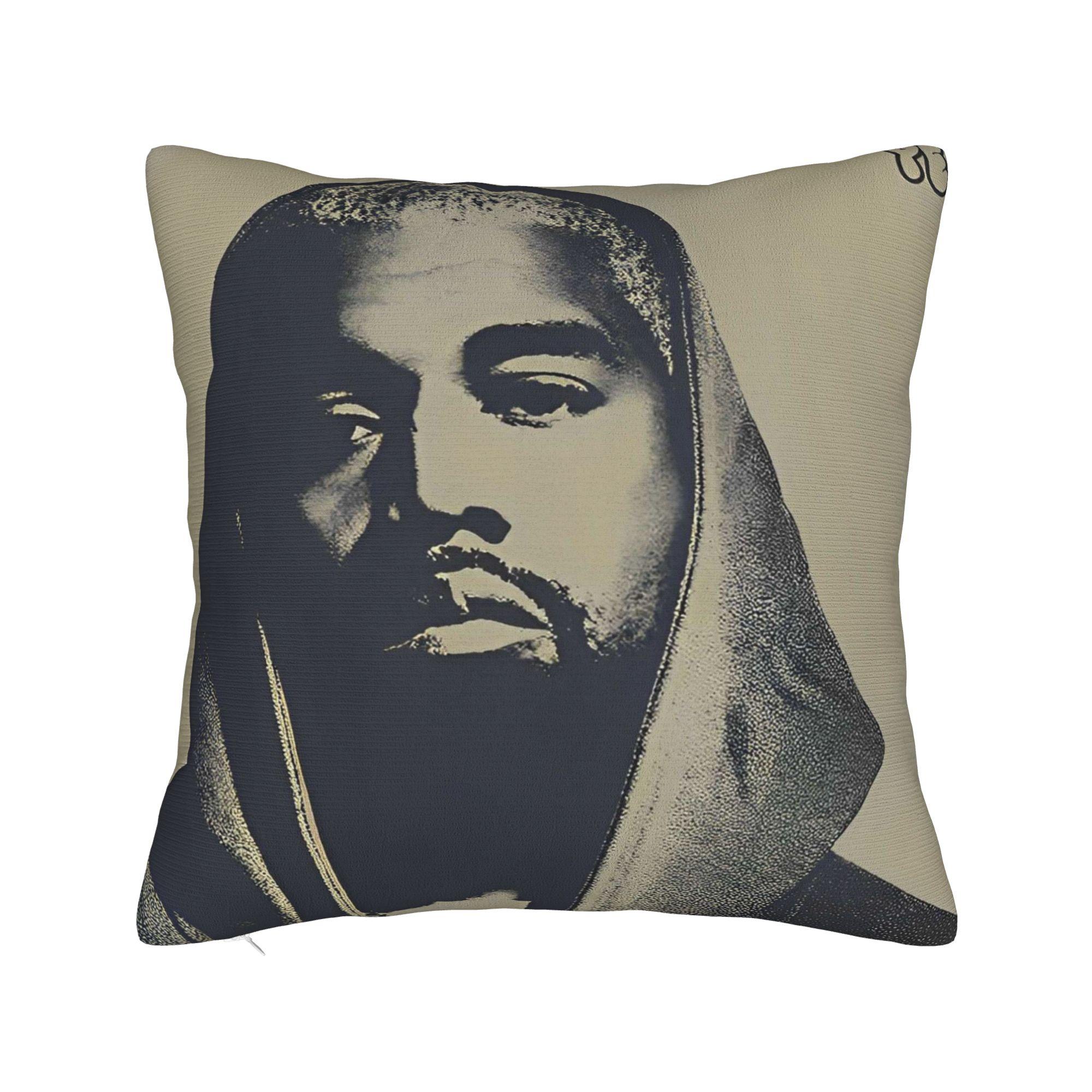 

Kanye West Pillow Case Rapper Poster Print Pillow Cover For Sofa Home Decoration Kawaii Pillowcases 12x12Inch