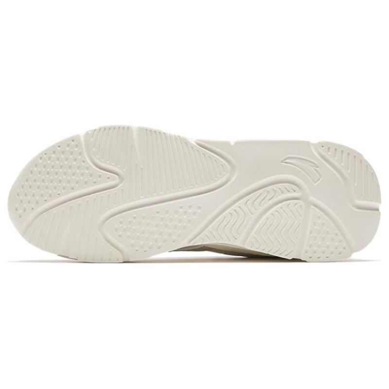 Anta Little Millennium Slip Resistant Thermal Low Top Casual Shoes Women's Ecru Sneakers 922348826-4
