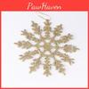 Charming 12cm Plastic Snowflake Ornaments For Christmas Tree Decorations In Gold Red Silver Pink And White