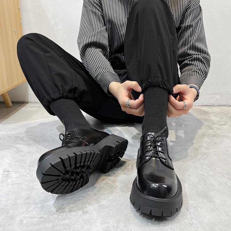 2025 Autumn New Derby Shoes Fashionable Luxury Shoes Round Head British Style Low Heel Boots Casual Daily Workwear Leather Shoes