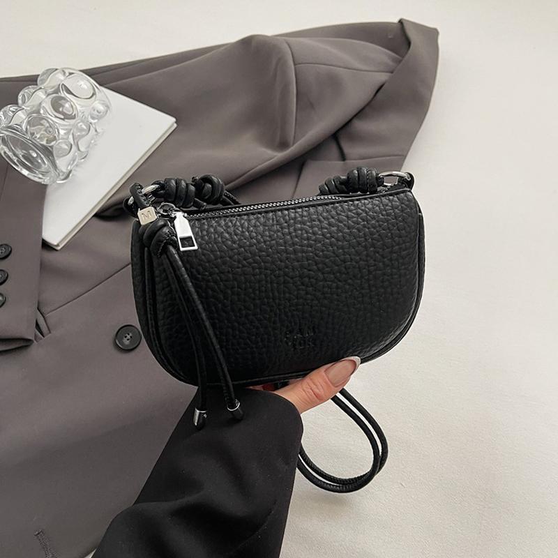 Ladies' Crossbody Bag Fashionable Versatile Solid Color Design Commuting Saddle Bag Casual Shoulder Bag For Women