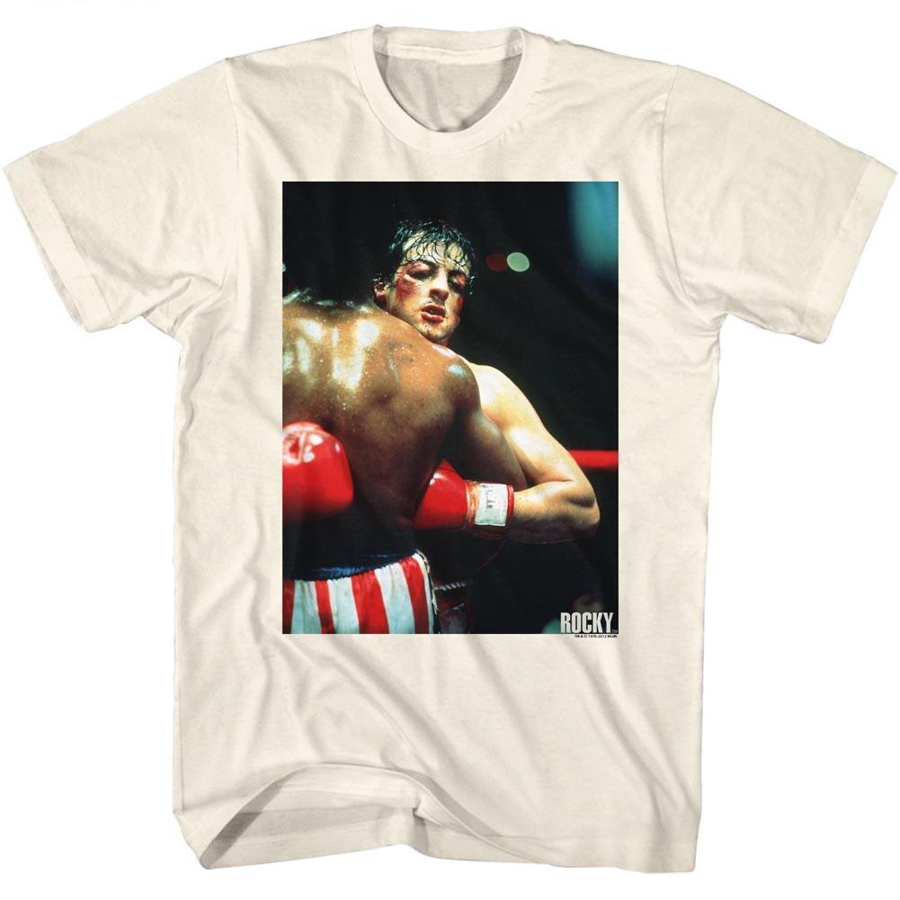 Rocky Movie Rocky Busted Eye Apollo In The Ring Holding Back Men T Shirt XXL