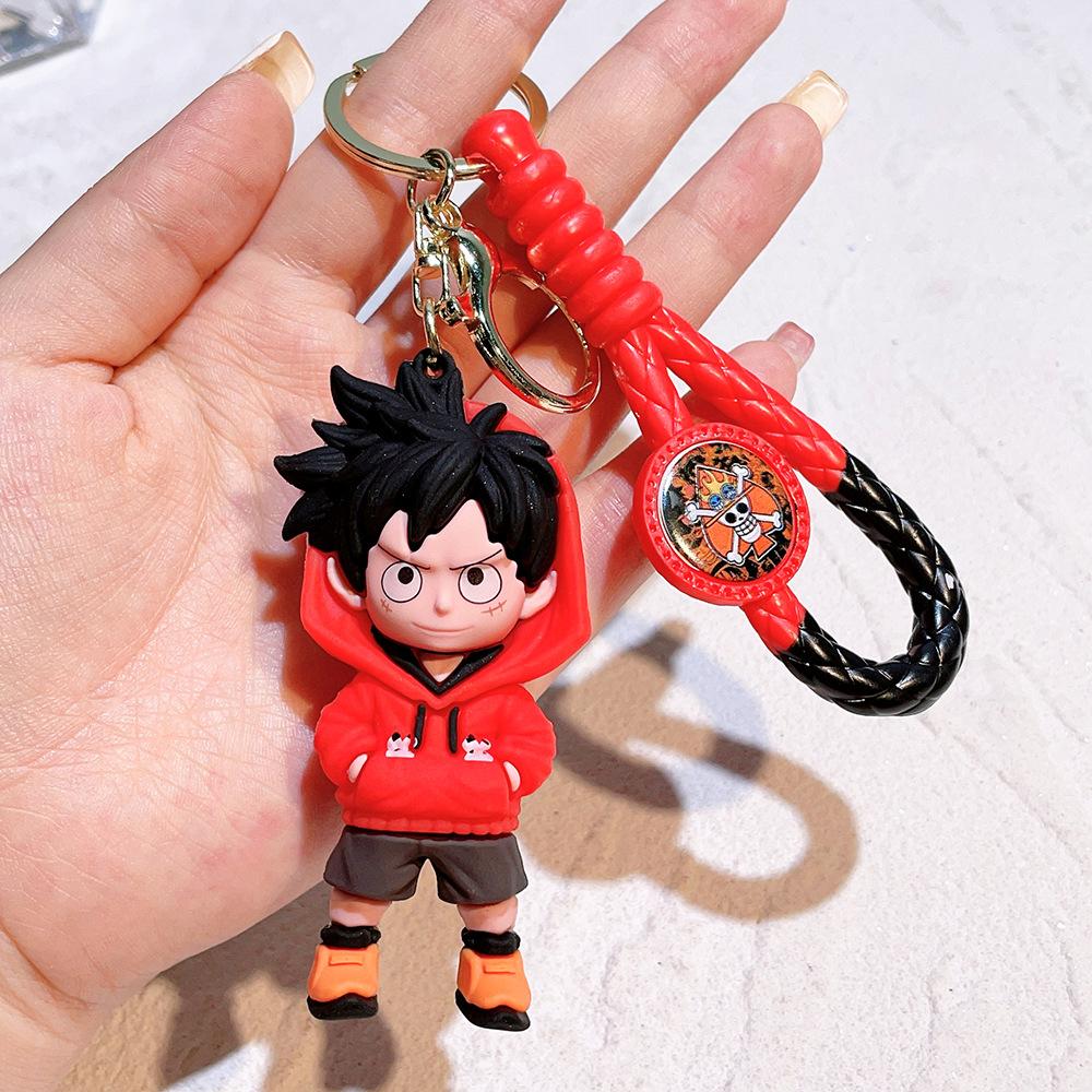 50Styles ONE PIECE Themed Keychain Cute Luffy, Roronoa Zoro, Silicone Toy Doll Key Chain Backpack Decor Small Gifts for Friends