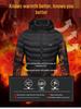 Men's Smart USB-Heated Winter Jacket with 21-Zone Temperature Control