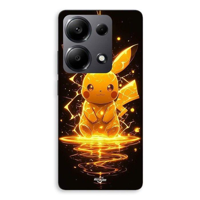 Coque de téléphone - MANIACASE - Xiaomi Redmi Note 13 Pro 4G - Silicone - Souple - Pikachu Eclair