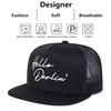 Unisex Hello darlin Embroidery Hip-hop Net Hats Spring And Summer Outdoor Adjustable Sports Casual Baseball Caps Sunscreen Hat