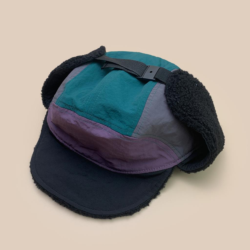 Retro Quick Drying Color Block Baseball Hats New Men Women Sunshade Polar Fleece-Lined Warm Outdoor Versatile Casual Bomber Caps