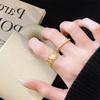 Love Retro Zircon Fashion Open Ring High-End Simple Ring Inlaid Zircon Niche Design Medieval Ring Women