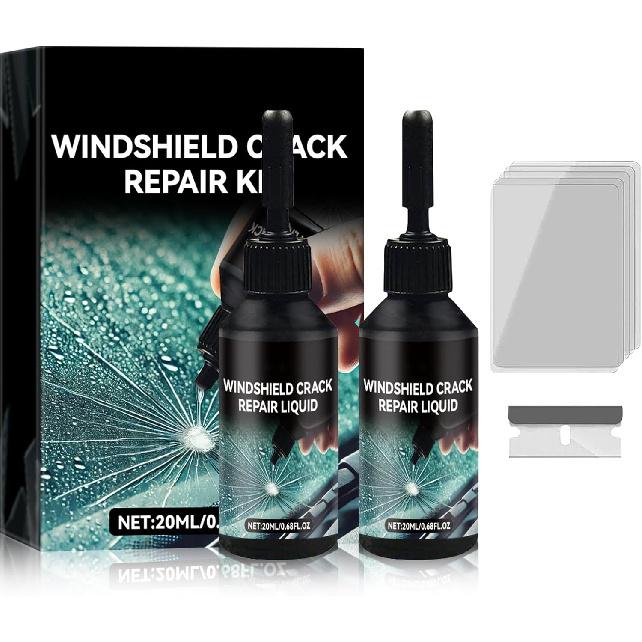 Комплект для ремонта трещин лобового стекла, Высококачественный комплект для ремонта лобового стекла, Быстросохнущая жидкость для ремонта стекла, Для