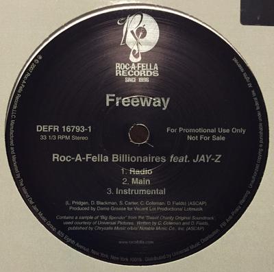 12inch Record FREEWAY - Roc-A-Fella Billionaires DEFR167931 Roc-A-Fella Rec 2007 US Rap & Hip-Hop/R&B Used