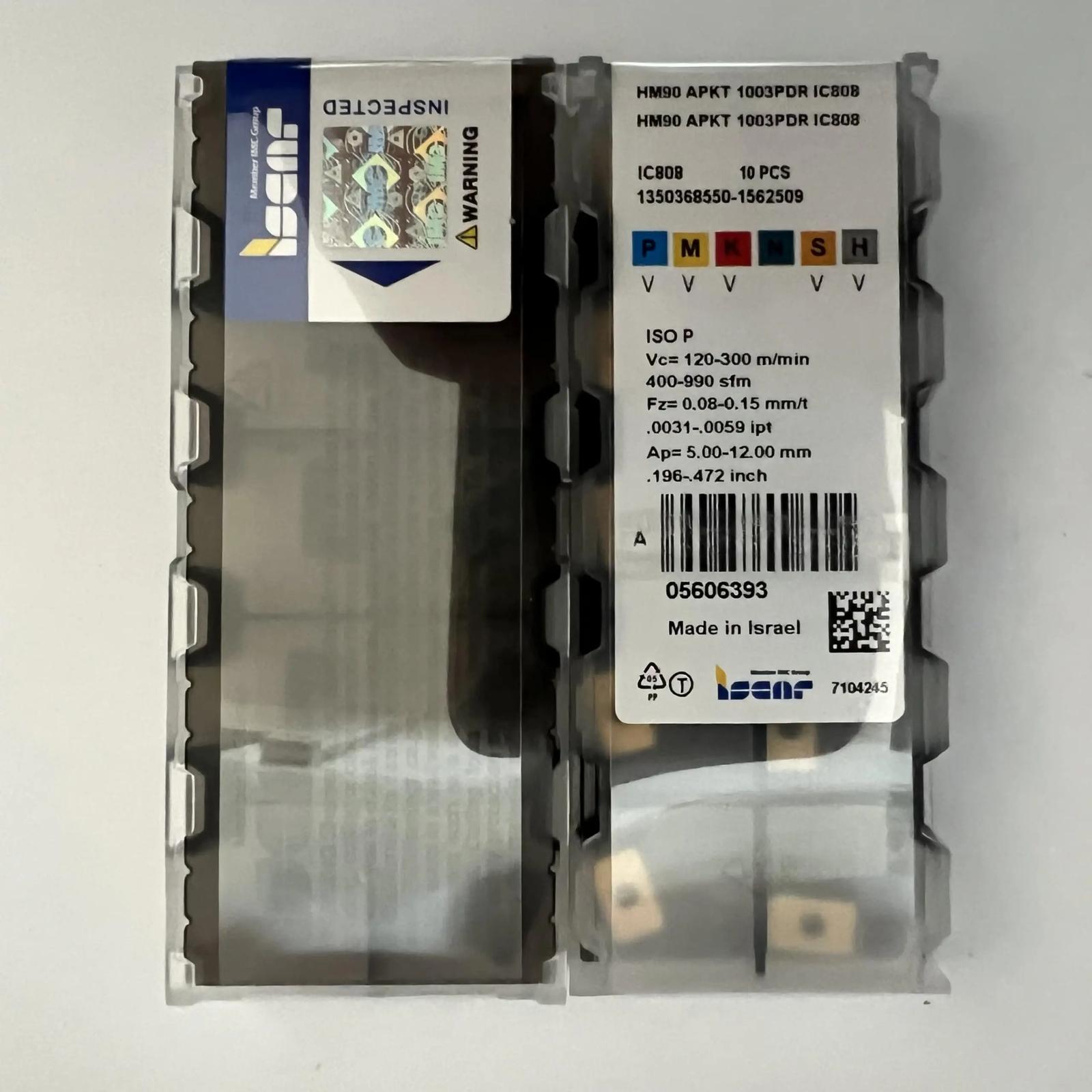 

ISCAR / HM90APKT1003PDR IC808 Industrial indexable carbide inserts 10 Pcs