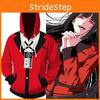 Vibrant Red And Black Kakegurui Jabami Yumeko Hoodie With Exquisite Workmanship