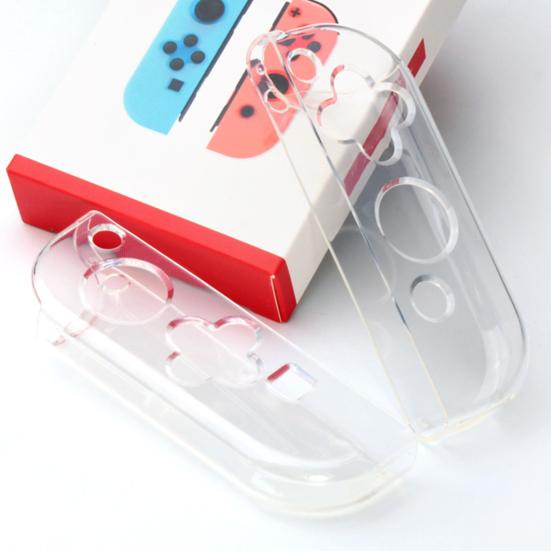 1 Pair Protective Case Transparent Scratch Resistant Dustproof TPU Game Controller Protective Cover for Nintendo Switch OLED Joy-con
