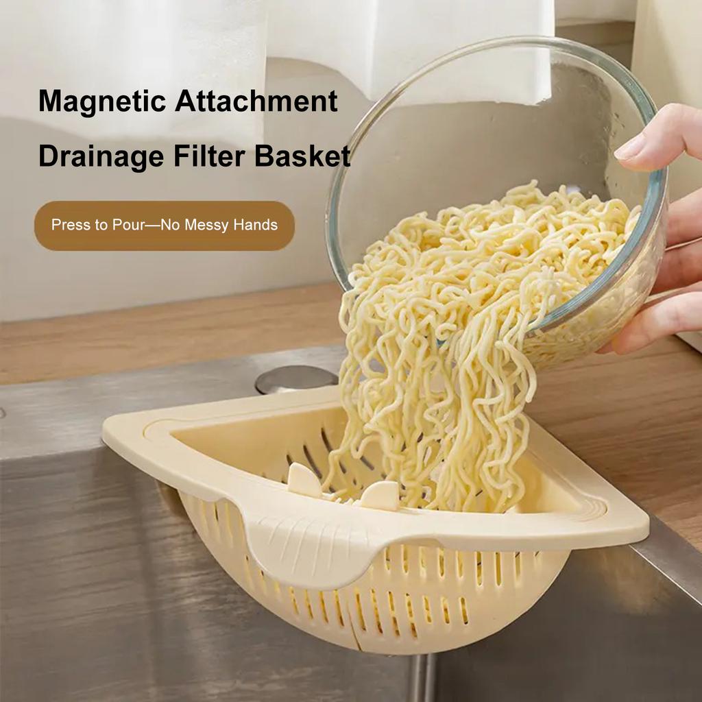 Kitchen Sink Drain Strainer Anti-Clog Food Catcher Triangular Sink Food Catcher Basket for Fruit Vegetable Noodle Washing Home