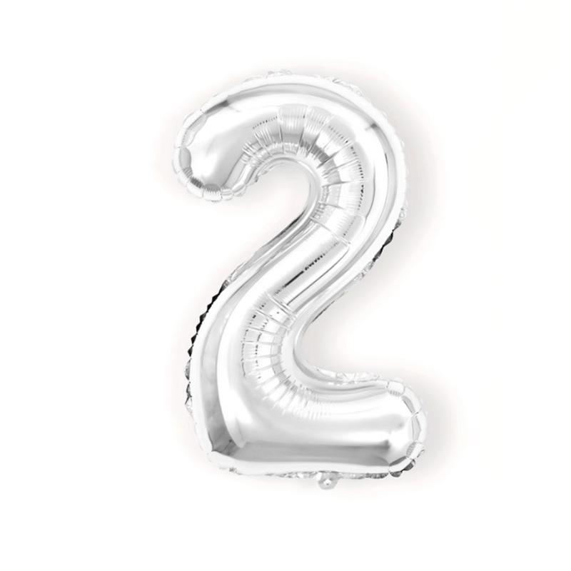 32-Inch Aluminum Foil Number Balloons Gold Silver Birthday Baby One Year Old Decorative Photography Balloons Celebration Supp...