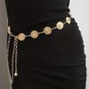 Daisy Decorated Metal Flower Carved Waist Chain Women Fashion Jewelry Waist