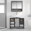 Bathroom Vanity Unit Grey Sonoma 80 X 33 X 60 Cm Particleboard