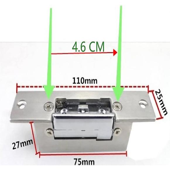 12V Adjustable Narrow-Type Electric Strike Door Lock Double Unlock Mode Access Control Lock Intelligent Cathode Lock Safety Intelligent Lock NO Fail