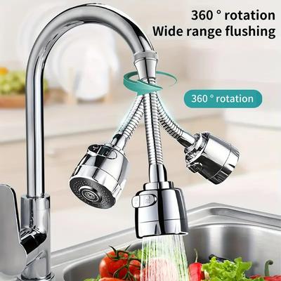 Two-speed Foamer, 1pc Kitchen Faucet Splash-proof Artifact Universal Rotatable Vegetable Washing Basin Replacement Universal Connectable