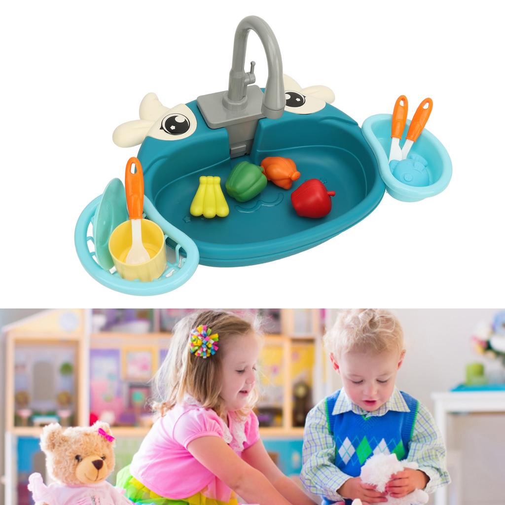Lave-vaisselle de cuisine électrique Jouets Simulation Eau Circulante Innovante Évier de cuisine interactif Jouets pour enfants Cadeaux
