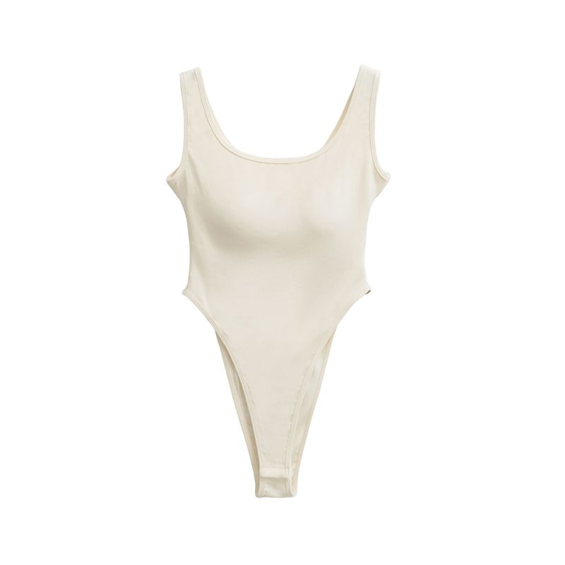 

Za 25 Summer New Women s Wear Belt Chest Pad Beauty Back Attack Back Design Sense Outer Wear Vest Top Gyaru Creamy White S