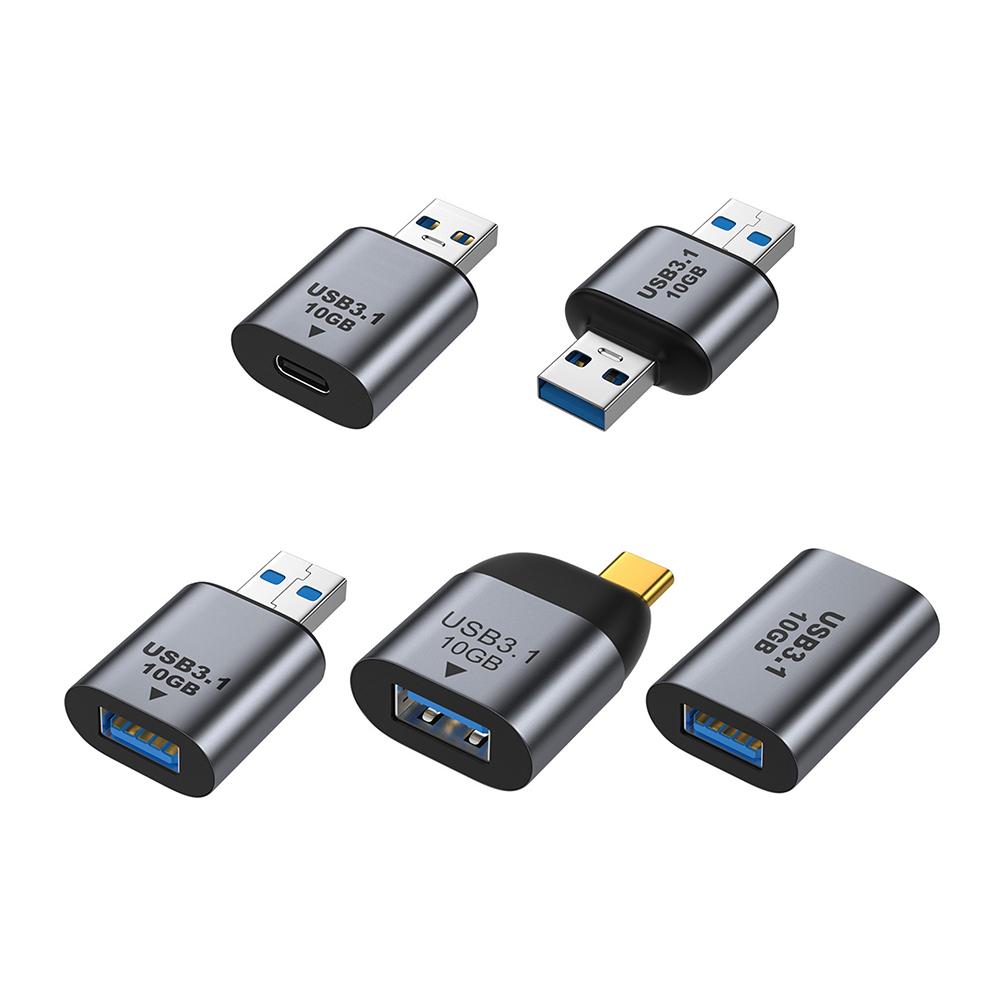 USB 3.1 auf USB 3.1/Typ-C-Adapter Mini Stecker/Buchse Konverter USB3.1 Gen 2 Lade- und Datenübertragungsstecker 10 Gbit/s
