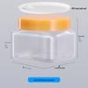 150ml Square Transparent Wide-Mouth PET Bottle for Cosmetic Packaging