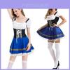 Dames Oktoberfest Dienstmeisjesjurk Met Kantdecoratie Aan De Voorkant En Verguld Lint